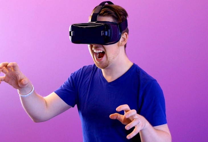 image of man with VR headset
